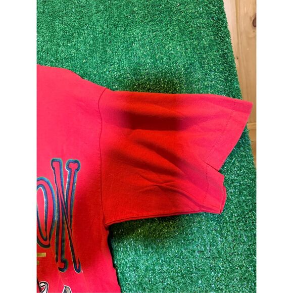 Sz L vintage 1990s single stitch University of Houston Texas cougars Savvy shirt - Picture 6 of 9